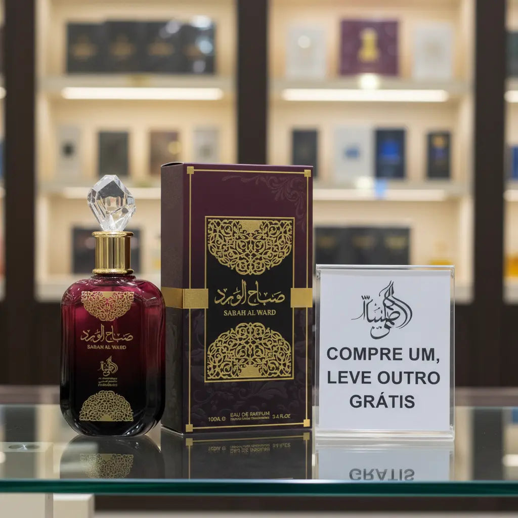 Perfume Sabah Al Ward Árabe 100ml Feminino - Compre 1 Leve 2