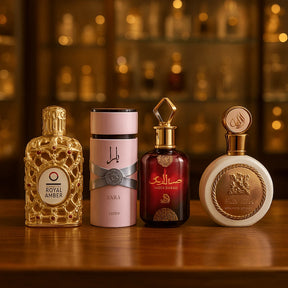 Compre 2 Leve 4 Perfumes Árabes femininos 100 ml - Yara, Royal Amber, Sabah Al Ward, Fakahr